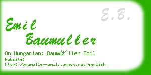 emil baumuller business card